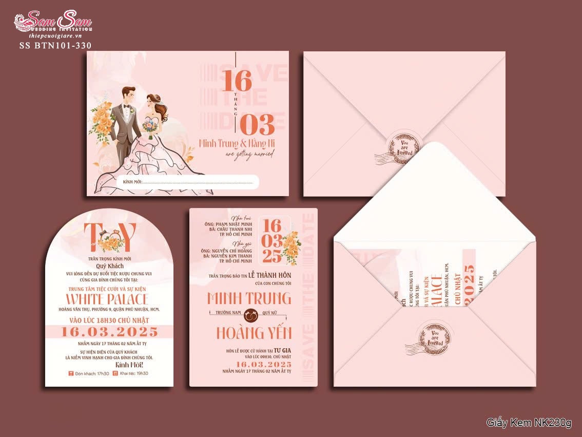 Xu Hướng Cưới Hỏi Sang Trọng & Hiện Đại – Top 10 Mẫu Thiệp Cưới Hot Nhất 2025